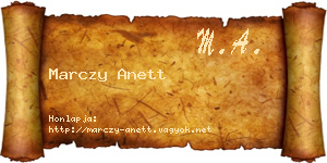 Marczy Anett névjegykártya